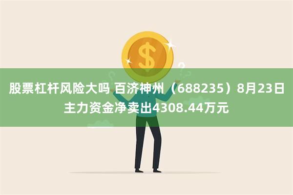 股票杠杆风险大吗 百济神州（688235）8月23日主力资金净卖出4308.44万元