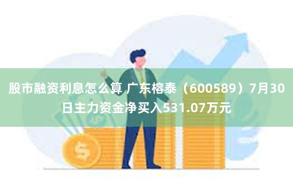 股市融资利息怎么算 广东榕泰（600589）7月30日主力资金净买入531.07万元